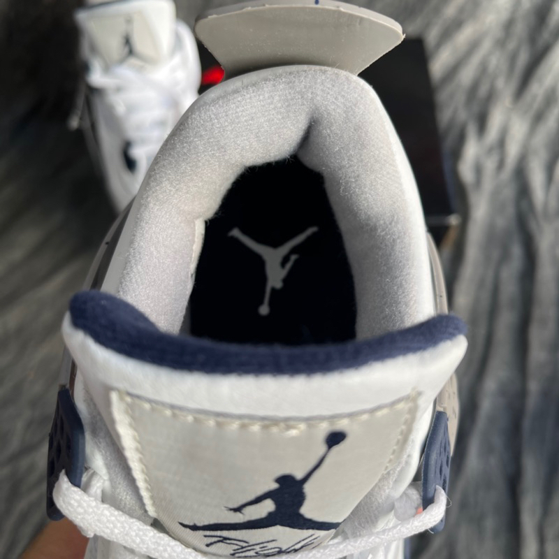 Giày Sneaker Jordan 4 Retro Midnight Navy Màu Xám Xanh