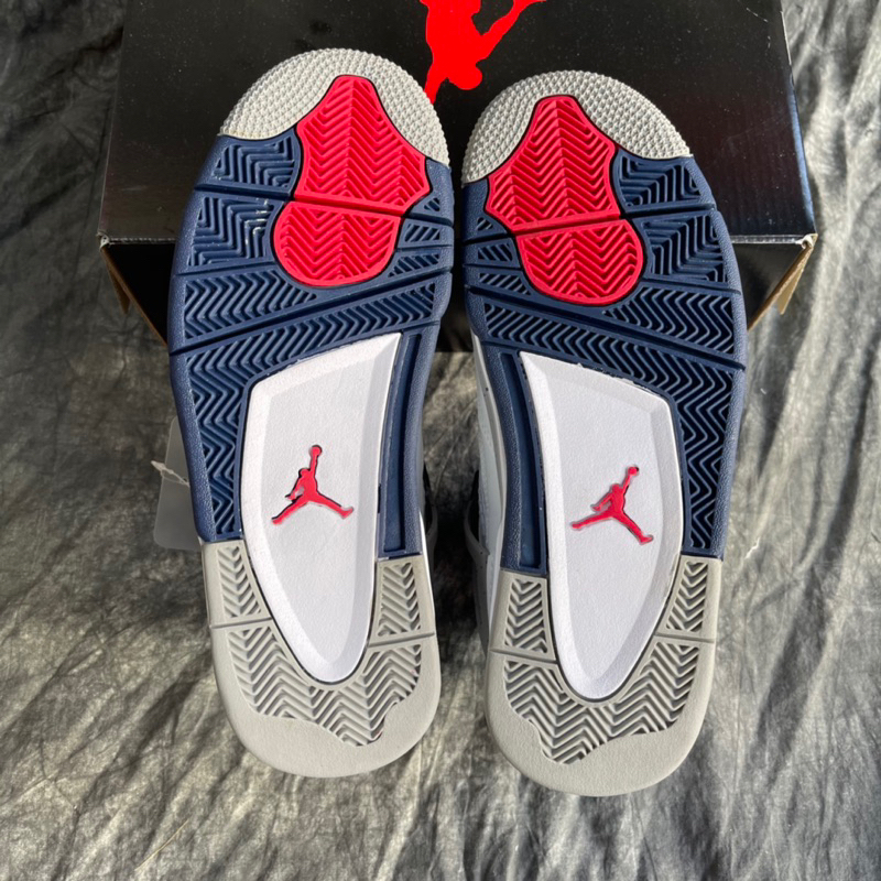 Giày Sneaker Jordan 4 Retro Midnight Navy Màu Xám Xanh