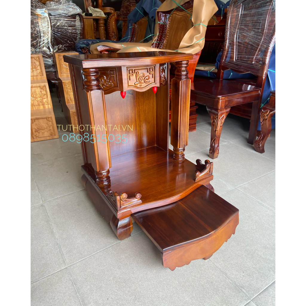 Bàn thờ thần tài cột vuông 50CM X 68CM
