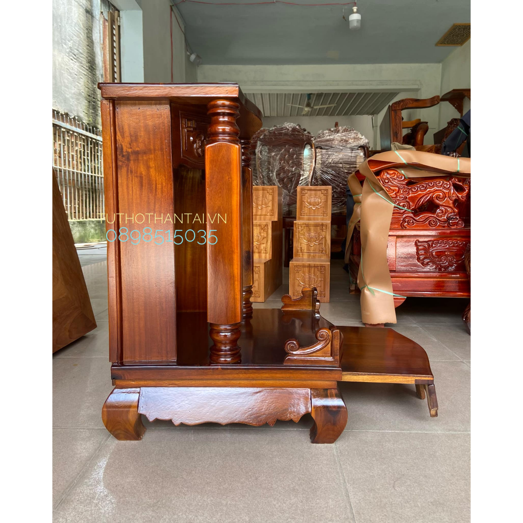 Bàn thờ thần tài cột vuông 50CM X 68CM