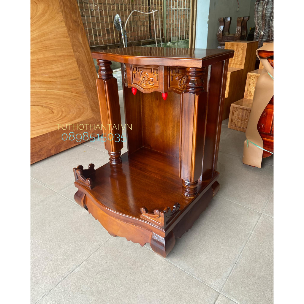 Bàn thờ thần tài cột vuông 50CM X 68CM
