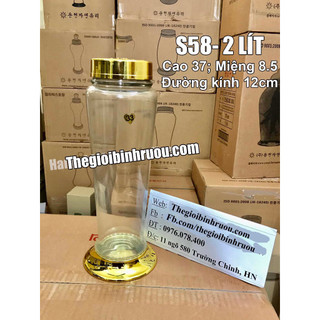 [ CHÍNH HÃNG ] Bình Ngâm Rượu Hàn Quốc 2 Lít , Bình Thuỷ Tinh Yongcheon, BHQ-S58