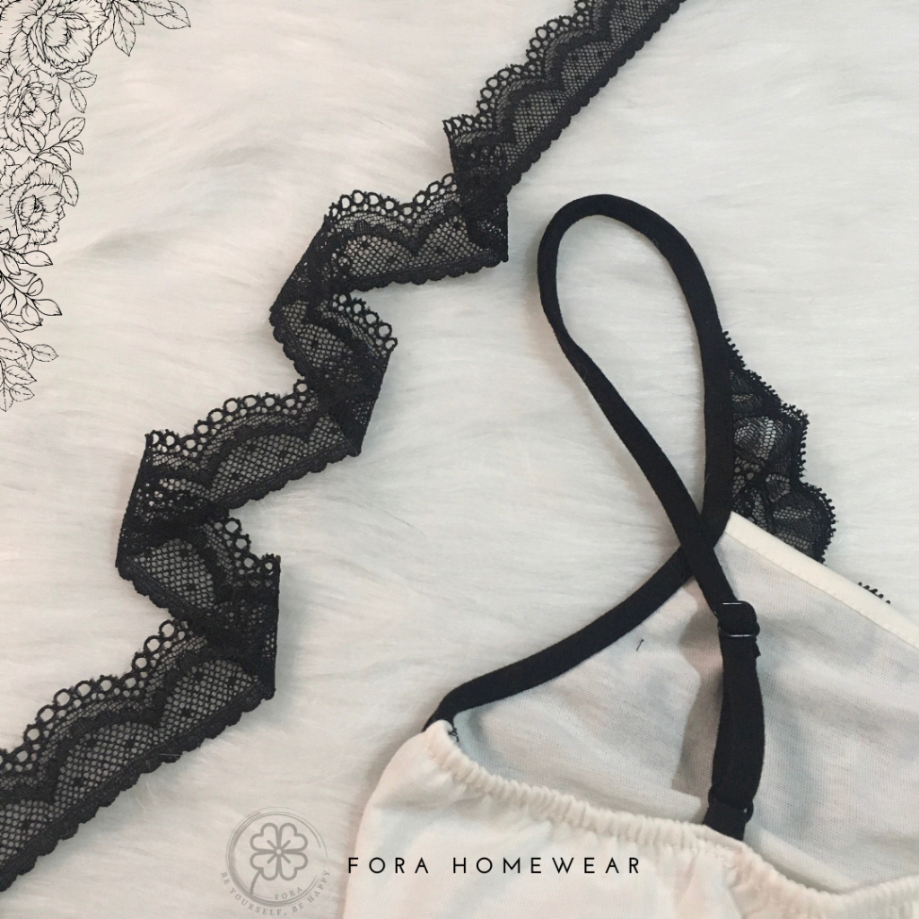 Áo hai dây dáng suông không đệm vải cotton co giãn 2 dây nữ A02