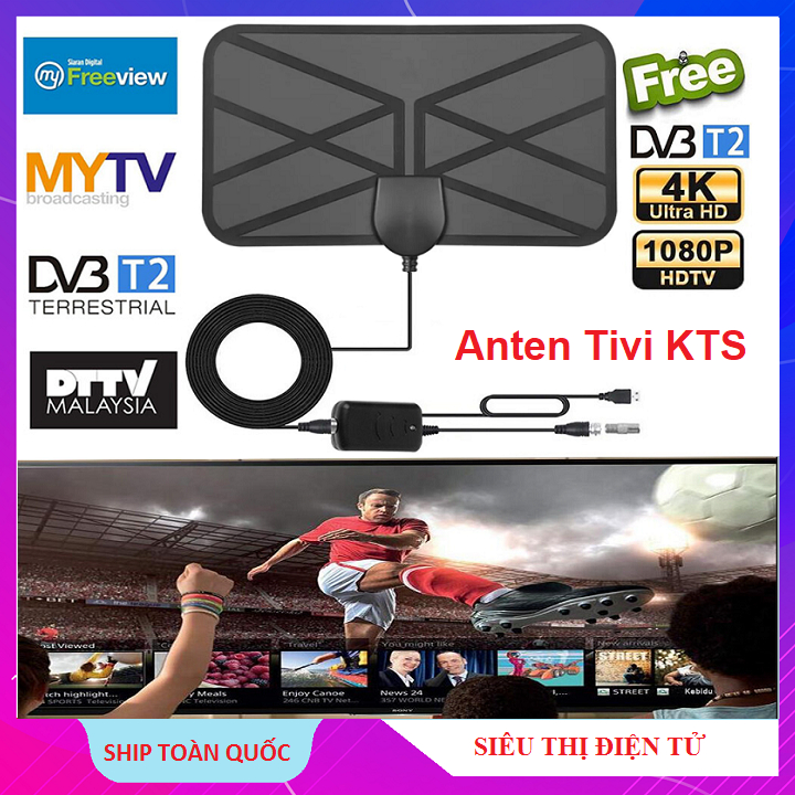 An Ten Tivi Kỹ Thuật Số Trong Nhà, 4K 1080P, ĂngTen DVB-T2, Xem Truyền Hình Miễn Phí - Hình Ảnh - Siêu Nét