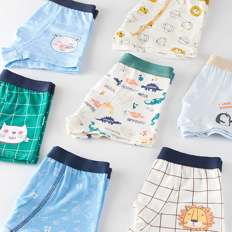 Quần sịp bé trai size đại sét 4 chip đùi trẻ em nam từ 9 đến 43kg