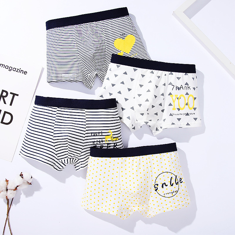 Quần sịp bé trai size đại sét 4 chip đùi trẻ em nam từ 9 đến 43kg