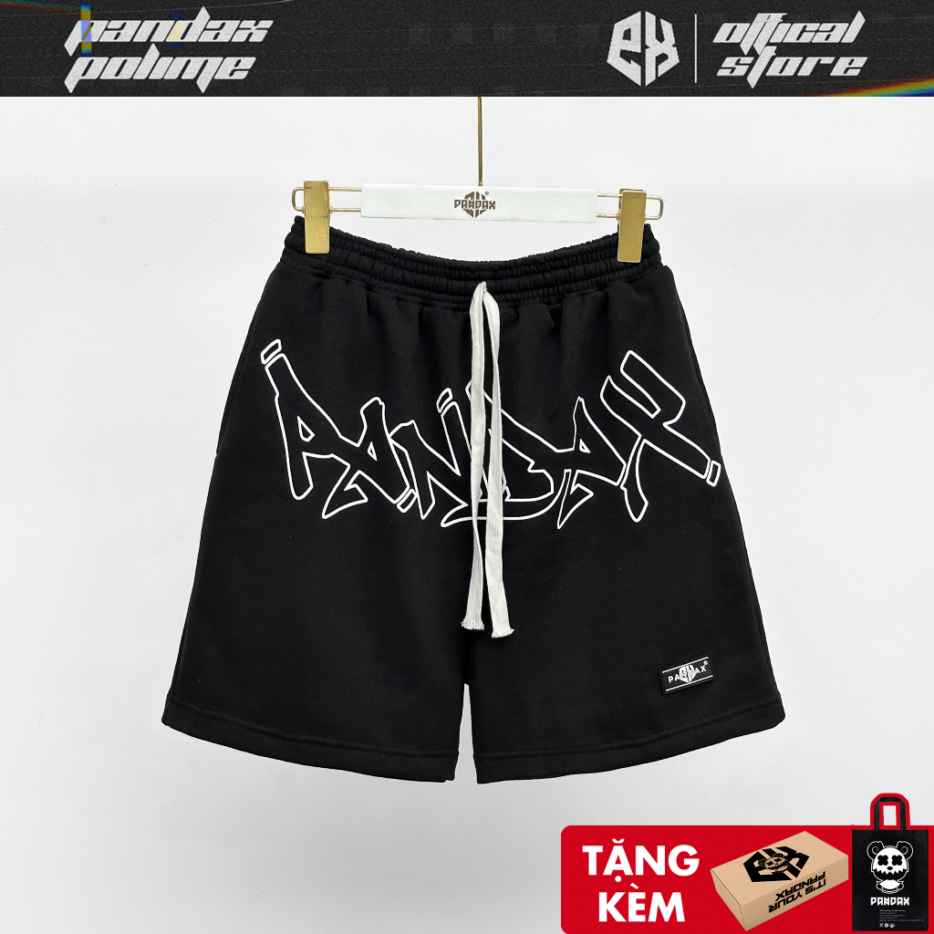 Quần short nam nữ local brand Pandax signature , quần đùi chân cua unisex phong cách streetwear , lửng lưng thun co giãn