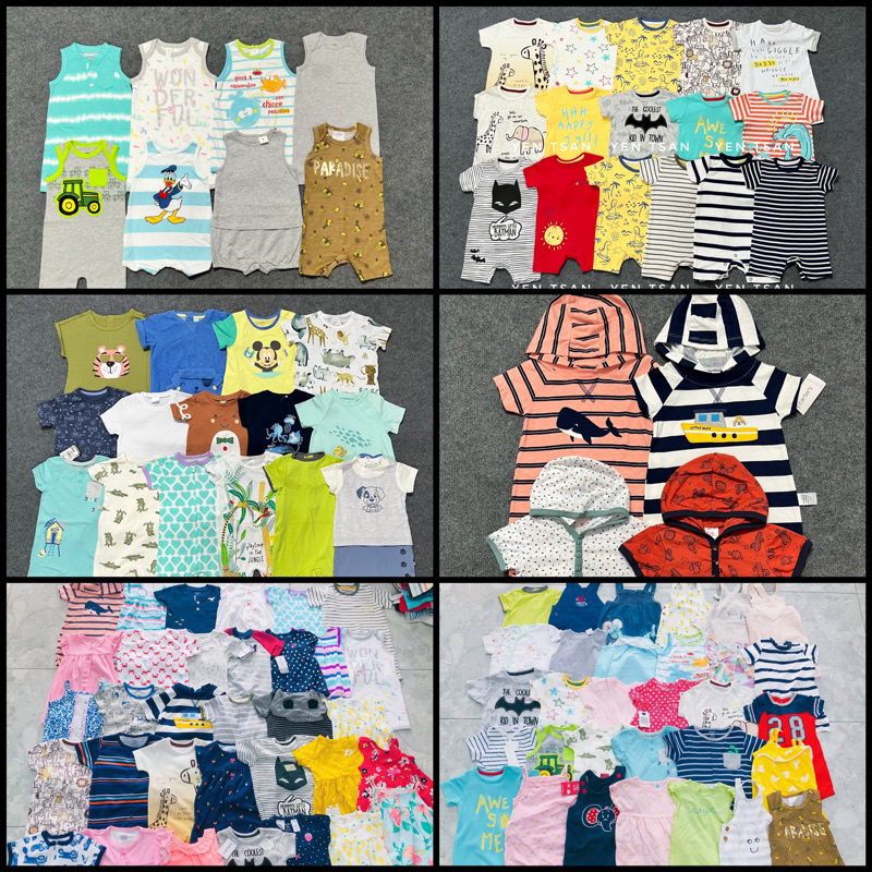 Body đùi thun cotton, romper đùi  xuất xịn cho bé