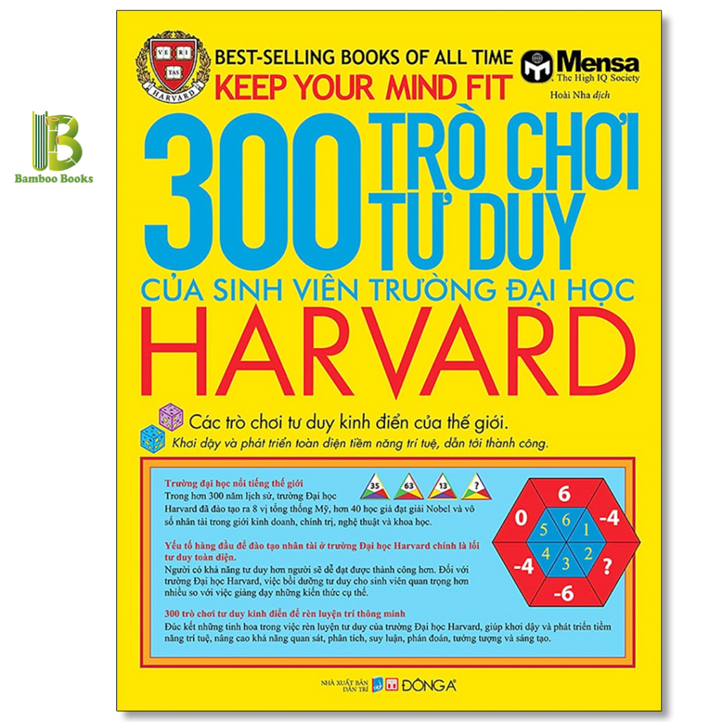 Sách - 300 Trò Chơi Tư Duy Của Sinh Viên Trường Đại Học Harvard - Mensa - Đông A