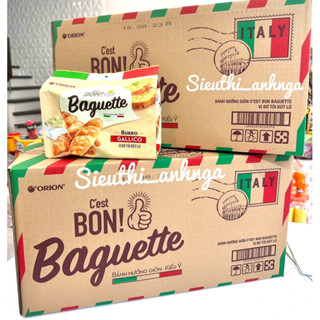 Nguyên Thùng 10 Túi Bánh Nướng Giòn C’est Bon Baguette 180g ( 5 gói x 36g ) Vị Bơ Tỏi Đút Lò