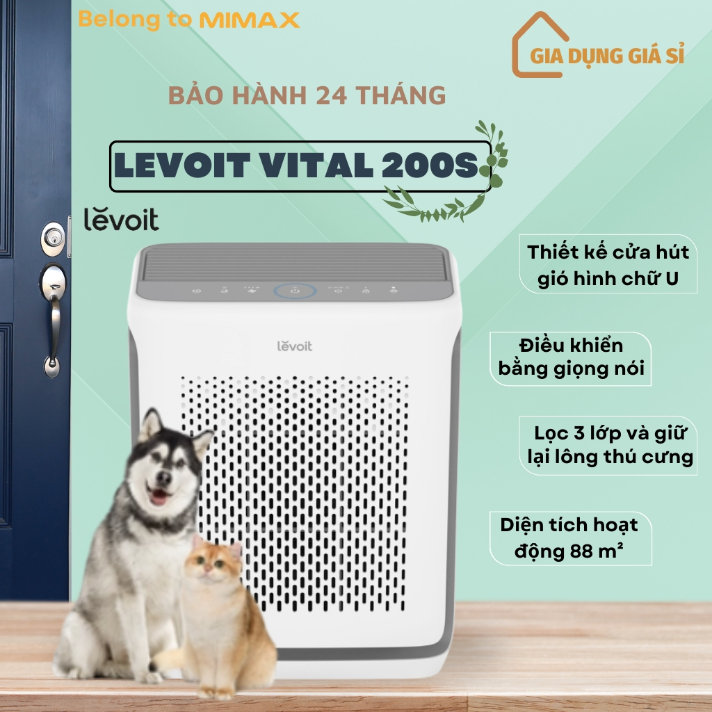 Máy Lọc Không Khí Levoit Vital 200S Hút Lông Thú Cưng - Quốc Tế - Bảo Hành 24T - MIMAX