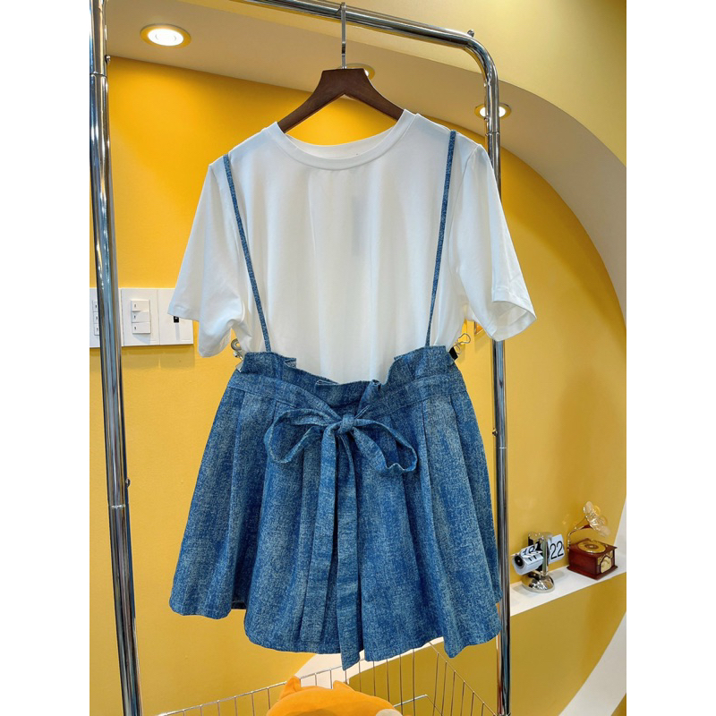 Set yếm jean loang bigsize 55-90kg