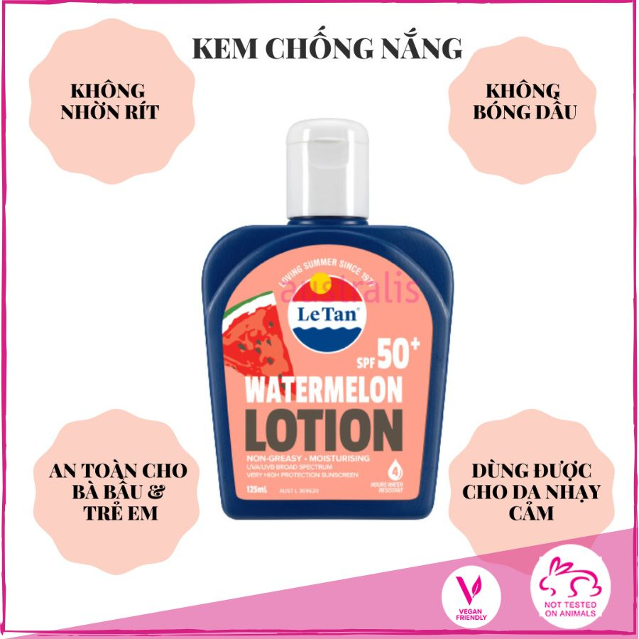 Kem Chống Nắng Australis Phổ Rộng Bảo Vệ Toàn Diện 125ml Le Tan SPF50+ Pineapple Lotion