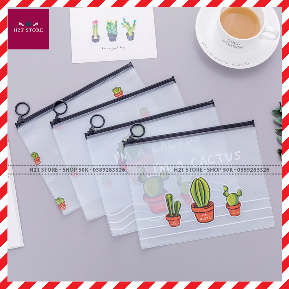 Túi đựng bút trong suốt, túi zip đựng bút và đồ dùng học tập phong cách hàn