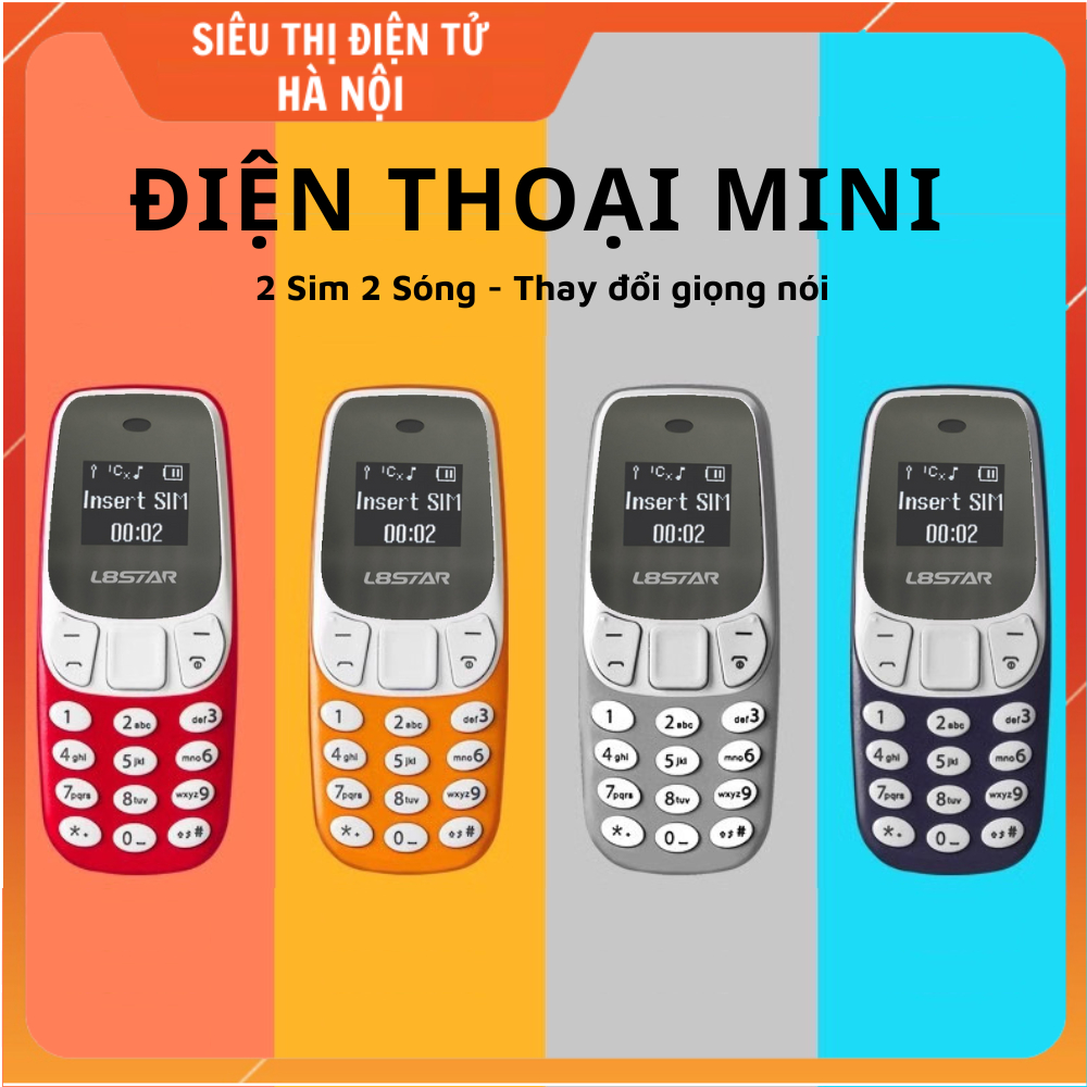 Mini Điện Thoại Siêu Nhỏ 3310 - 2 Sim 2 Sóng , Nghe Nhạc , Thay Đổi Giọng Nói , Pin Khỏe ( Bảo Hành 1 Năm )