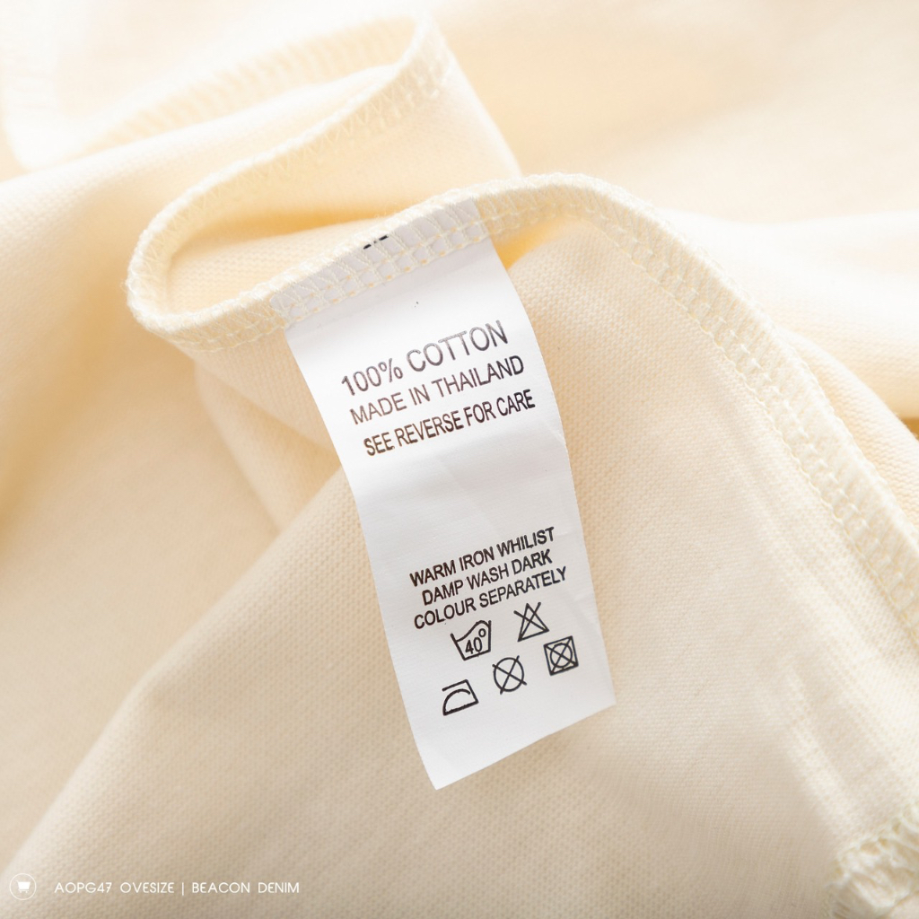 Áo Thun Nam Mẫu Raglan Oversize In Cao Su BEACON DENIM Thoải Mái Màu Đen Nâu Mã AOPG47 Dễ Mĩ Đồ