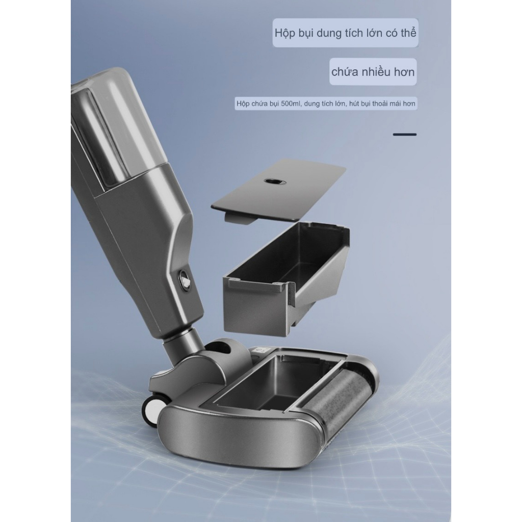 Cây Hút Bụi Cây Lau Nhà Không Dây Pin Sạc Tự Động Giặt Vắt Khô Bơm Nước Tùy Chỉnh Công Suất 1800w