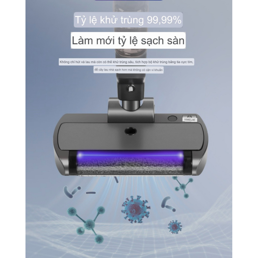 Cây Hút Bụi Cây Lau Nhà Không Dây Pin Sạc Tự Động Giặt Vắt Khô Bơm Nước Tùy Chỉnh Công Suất 1800w