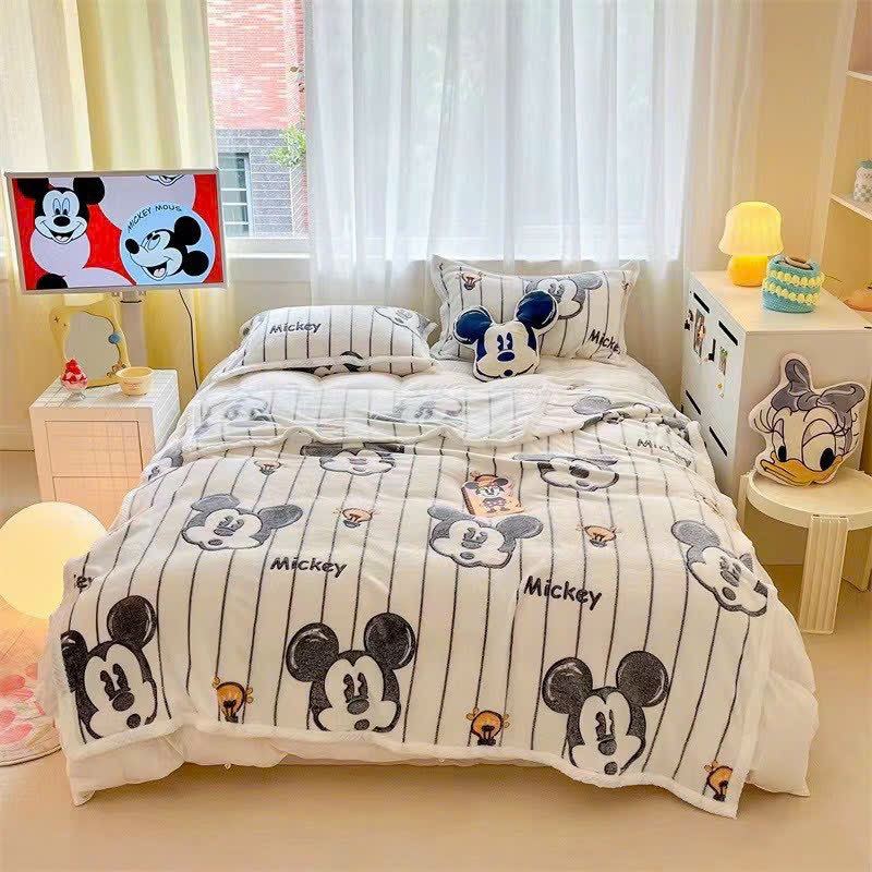 Chăn nhung tuyết cho trẻ 150x200cm in hình 3D hoạt hình ngộ nghĩnh, siêu mềm mại, thông thoáng dịu nhẹ cho da bé