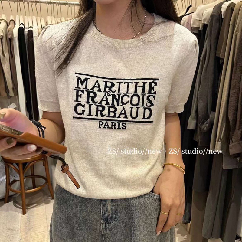 Áo len chữ Paris vai bồng - len mongtoghi