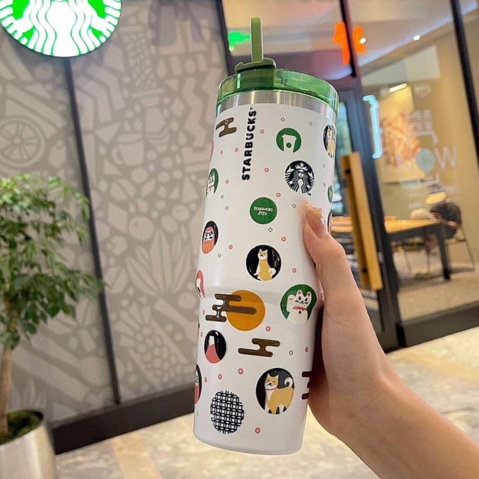 Ly giữ nhiệt 7-10h 𝐒𝐓𝐀𝐑.𝐁𝐔𝐂𝐊 900ml fullbox Qimato