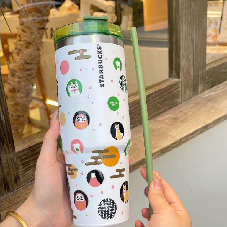 Ly giữ nhiệt 7-10h 𝐒𝐓𝐀𝐑.𝐁𝐔𝐂𝐊 900ml fullbox Qimato