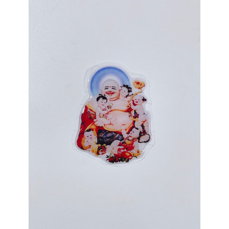 Tem nổi hình Phật thích ca, quan thế âm và phật di lạc dán trang trí