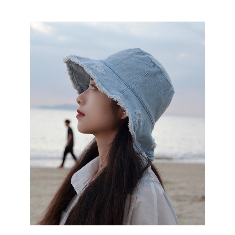 Mũ Jean vành rách, mũ tai bèo chống nắng phong cách thời trang M160