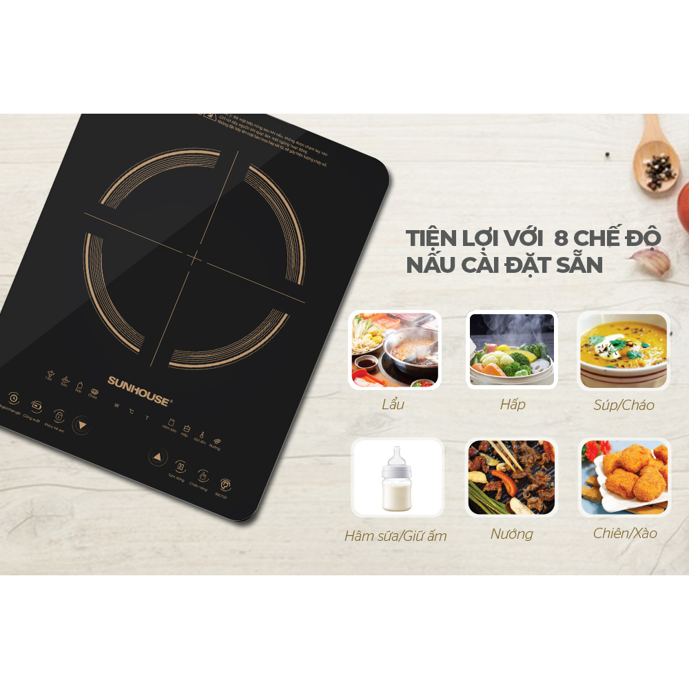 Bếp Từ Đơn Sunhouse SHD6803  - Kèm Nồi Lẩu - Hàng Chính Hãng