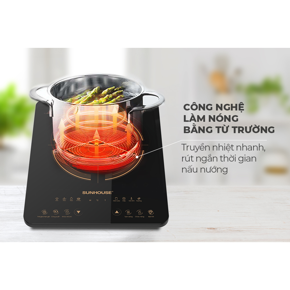 Bếp Từ Đơn Sunhouse SHD6803  - Kèm Nồi Lẩu - Hàng Chính Hãng