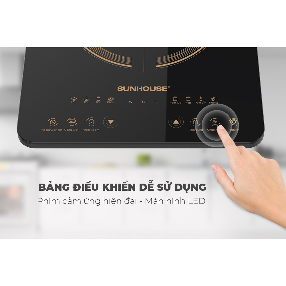 Bếp Từ Đơn Sunhouse SHD6803  - Kèm Nồi Lẩu - Hàng Chính Hãng