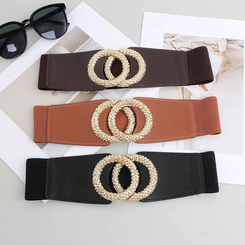 Đai Váy B99 Thắt Lưng Nữ Bản Lớn trang trí bằng kim loại khóa tròn corset phong cách Châu Âu