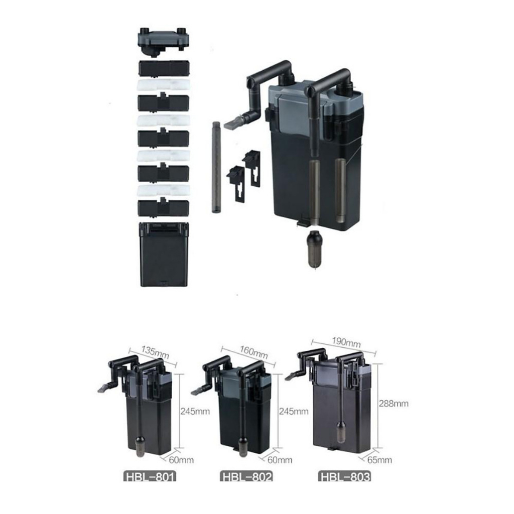 Lọc Treo SunSun HBL 801 | HBL 802 | HBL 803, Lọc Treo Gắn Ngoài Cho Hồ Cá Thuỷ Sinh