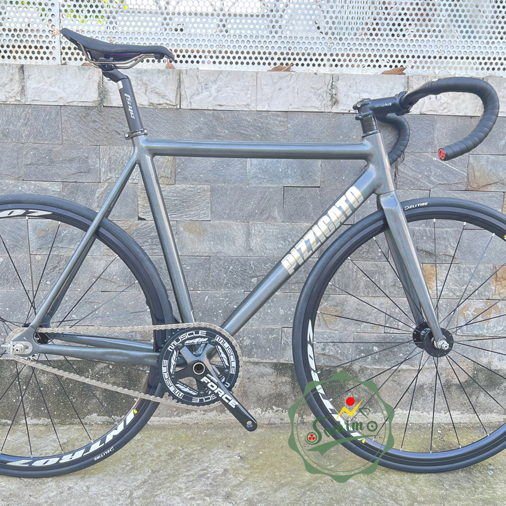 Fixed gear PIZZCATO T1 bánh Intro7 - Xám đen chữ bạc