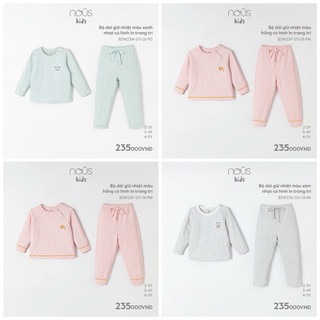 Nous kids - bộ giữ nhiệt vải mềm cho bé