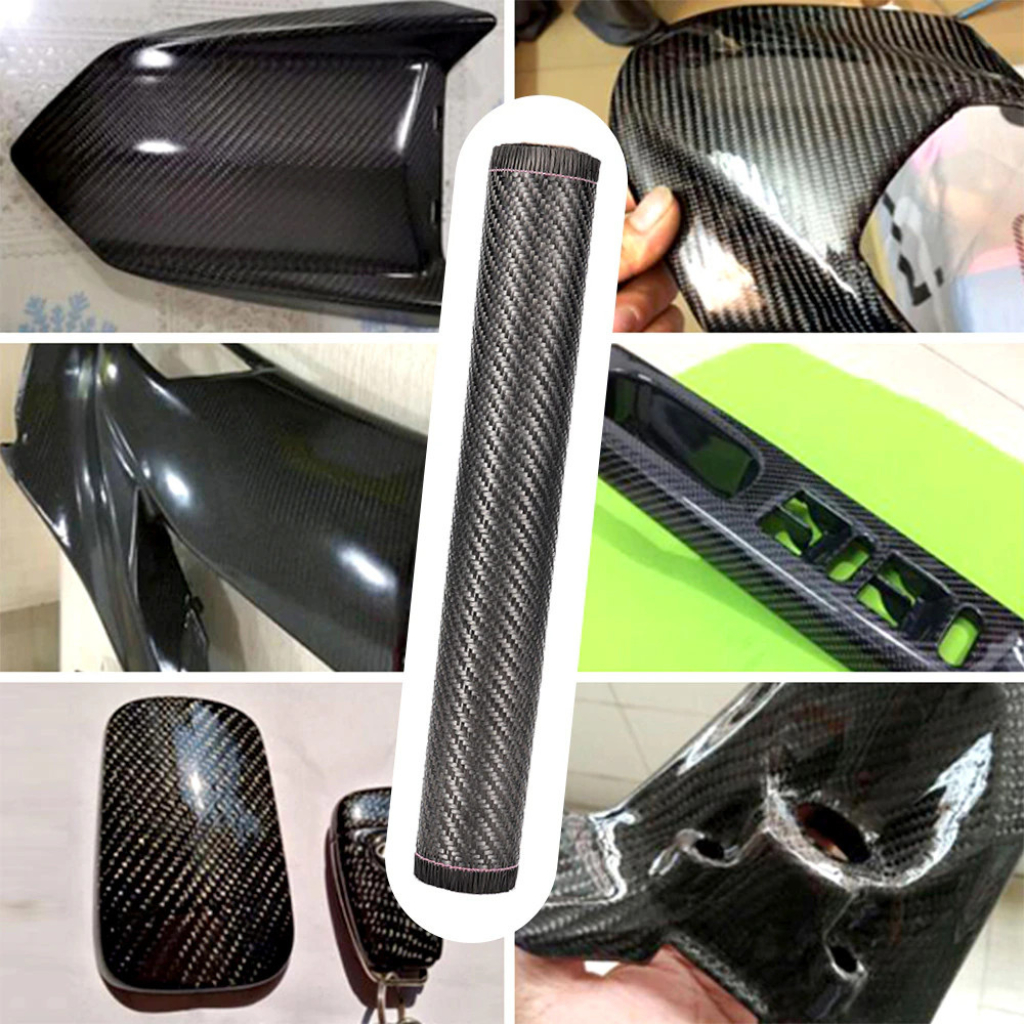 Vải Carbon Fiber 3K 240G Vân Tổ Ong HoneyComb, Vân Chéo Twill, Plain - Ốp dán vải carbon xe máy, ô tô, chống cháy