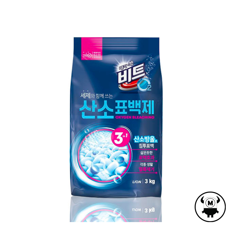 Túi refill chất tẩy trắng Oxygen Bleaching Beat Lion Hàn Quốc 3kg