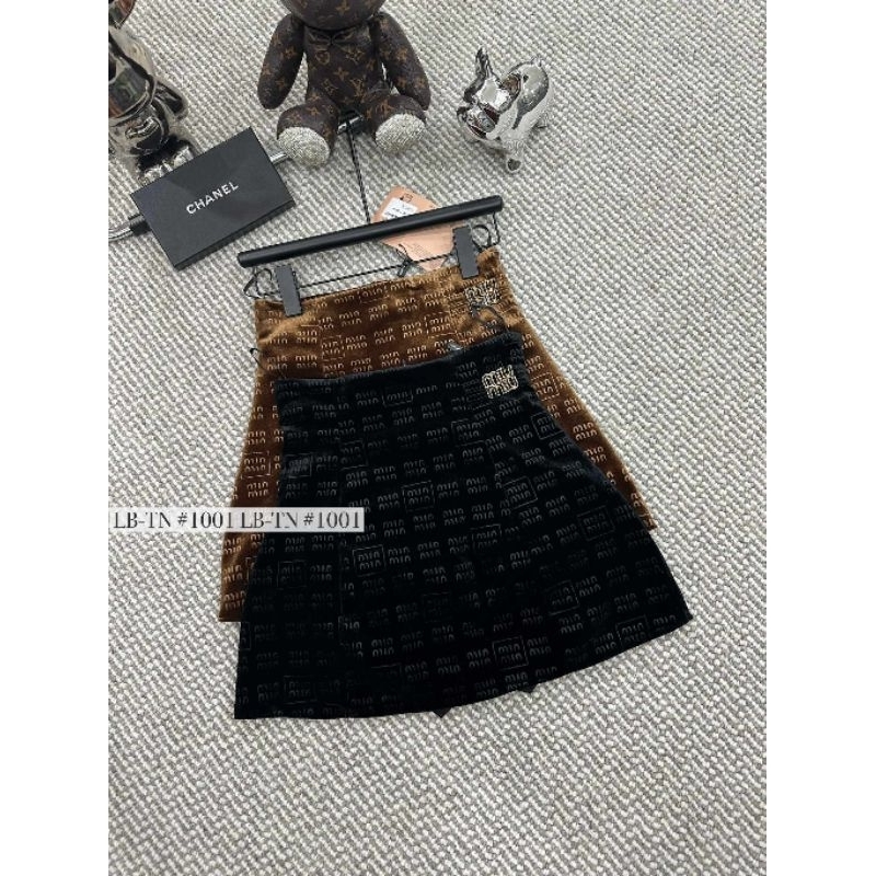 Chân váy nhung chữ miu hàng QCL1