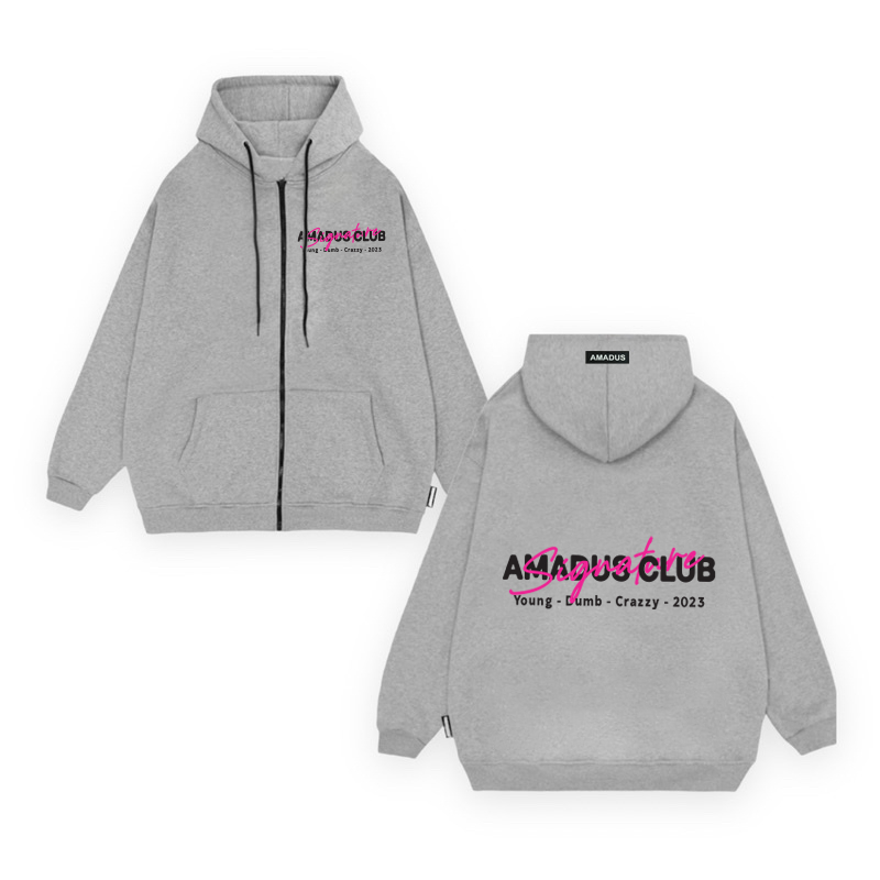 Áo Hoodie Zip Nỉ Bông Amadus Local Brand Unisex Kéo Khóa - AD03 | BigBuy360 - bigbuy360.vn