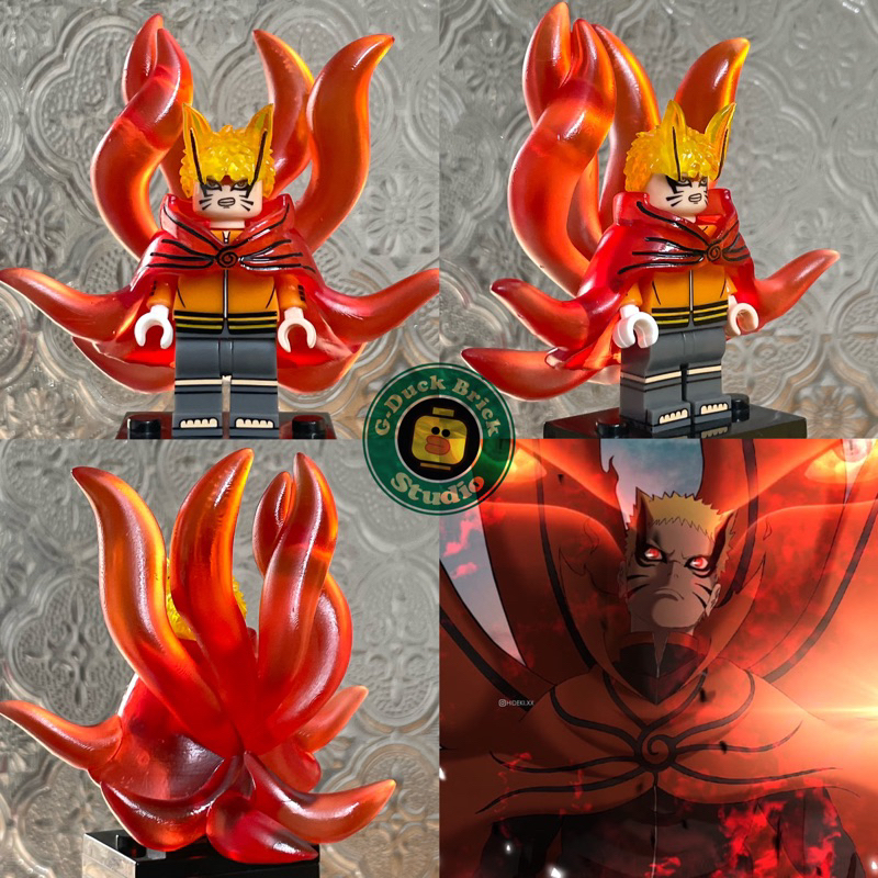 Custom minifigures: Nhân vật Naruto Baryon Mode- hokage đệ thất