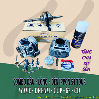 Combo đầu - lòng - dên 2 val IPPON 54 gia công sẵn dành cho Wave - Dream - Cup - 67