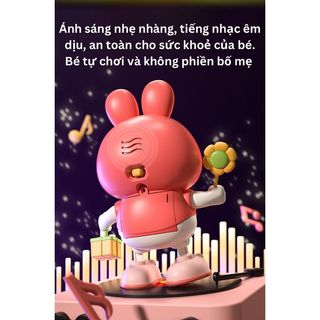 Combo Thỏ Cầm Hoa Múa Hát Và Vịt Nhảy Múa Có Đèn Nhạc Vui Nhộn Dễ Thương Cho Bé, Quà Tặng Bé Trai Bé Gái.