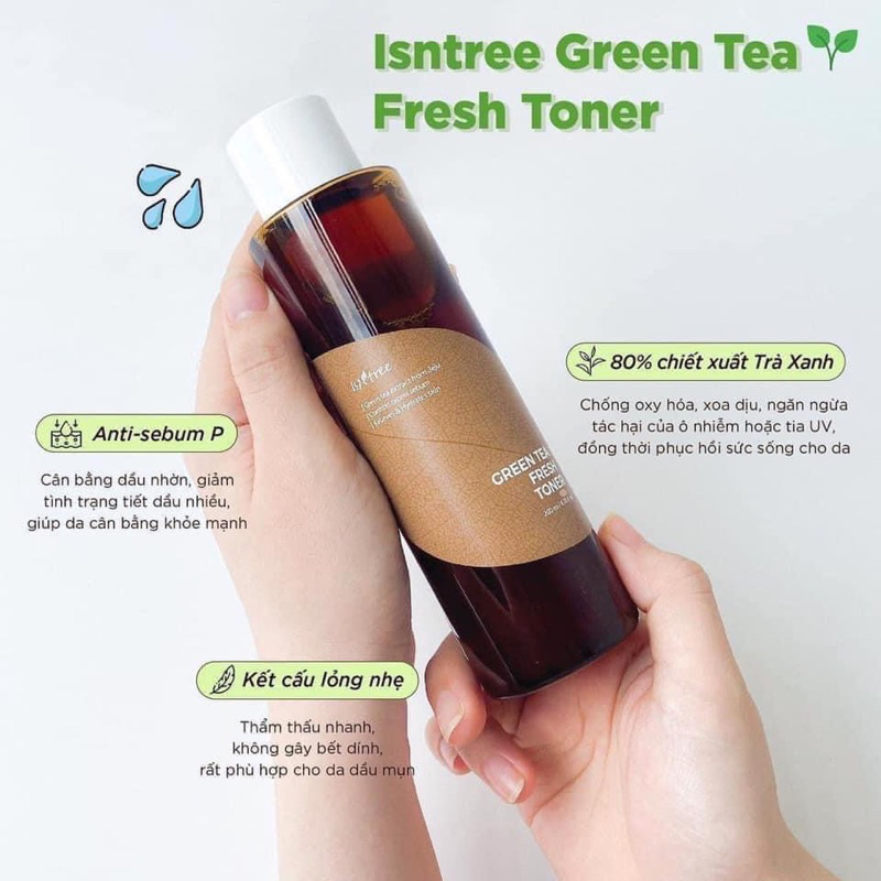 Nước hoa hồng Isntree Green Tea Fresh Toner 200ml