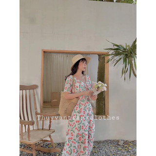 ĐẦM TƠ HOA MAXI - KÈM ẢNH THẬT