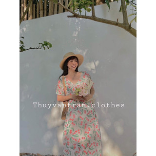 ĐẦM TƠ HOA MAXI - KÈM ẢNH THẬT