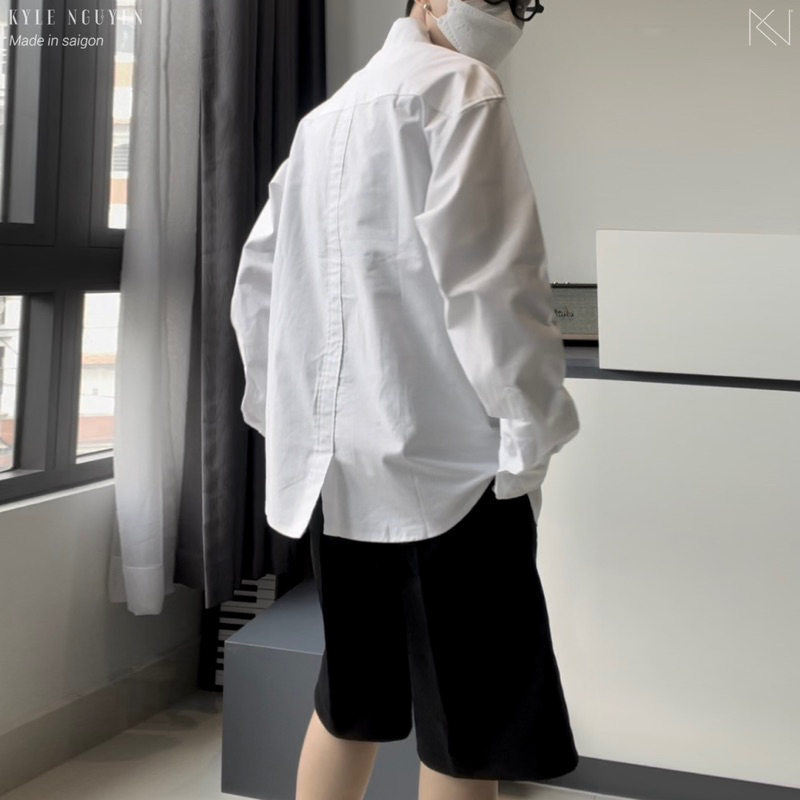 Áo sơmi xẻ vạt áo sau _Cotton_BLANK SHIRTS’s KN