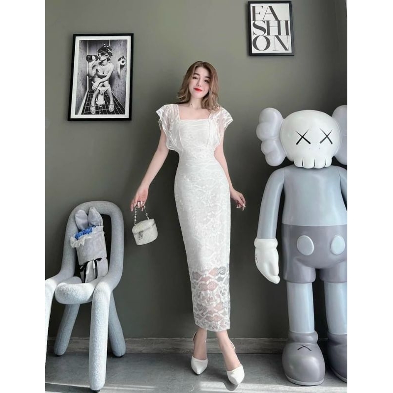 Đầm ren 2 lớp thời trang nữ mặc đi chơi, dự tiệc chất liệu ren cao cấp sang chảnh