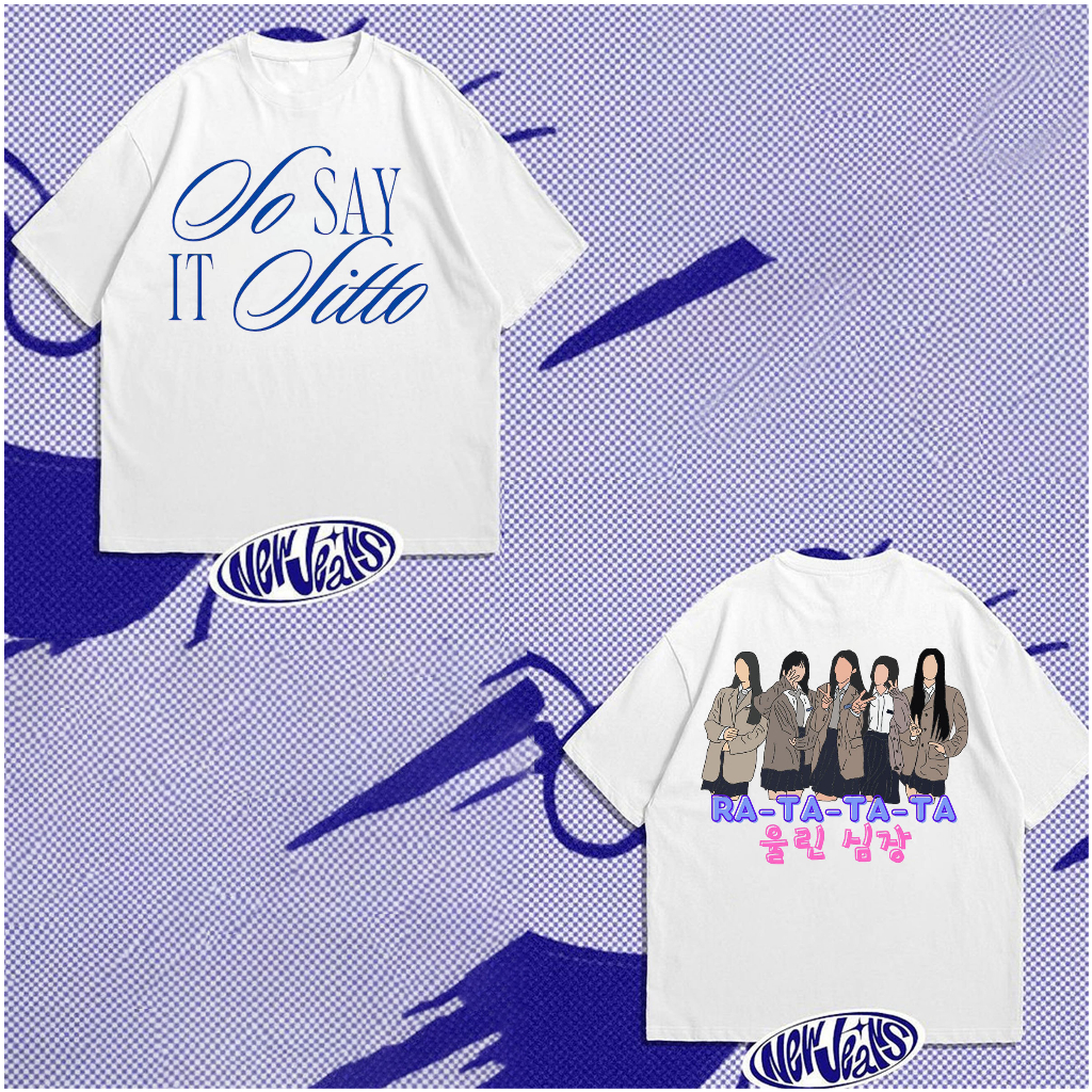 Áo Thun NewJeans K-Pop In 2 Mặt Unisex Nam Nữ