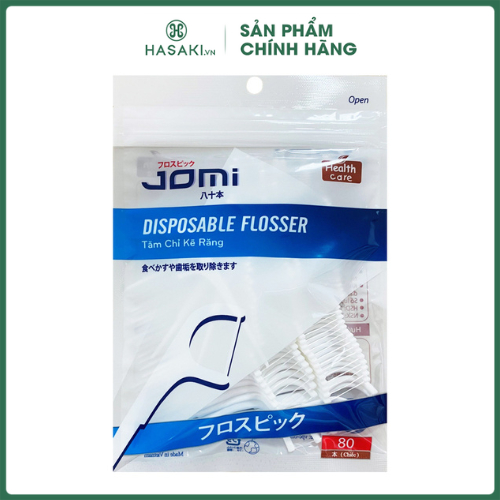 Tăm Chỉ Kẽ Răng Jomi Disposable Flosser Disposable Flosser 80 Chiếc Hasaki Sản Phẩm Chính Hãng