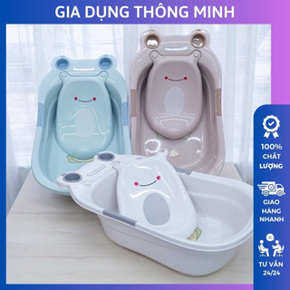 Chậu tắm ếch đa năng cho bé kèm van thoát nước chất liệu nhựa cao cấp